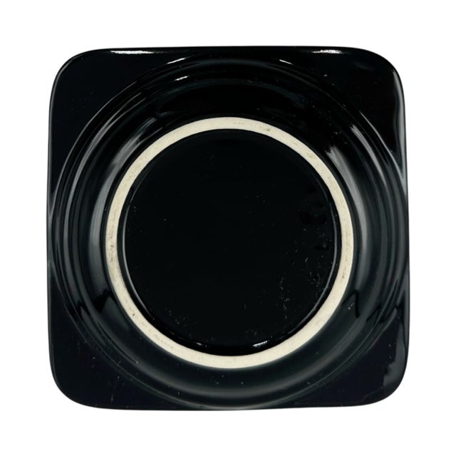 Late 20th Century Vintage Million Dollar Cowboy Bar Jackson Hole, Wyoming Black Ceramic Ashtray For Sale - Image 5 of 9