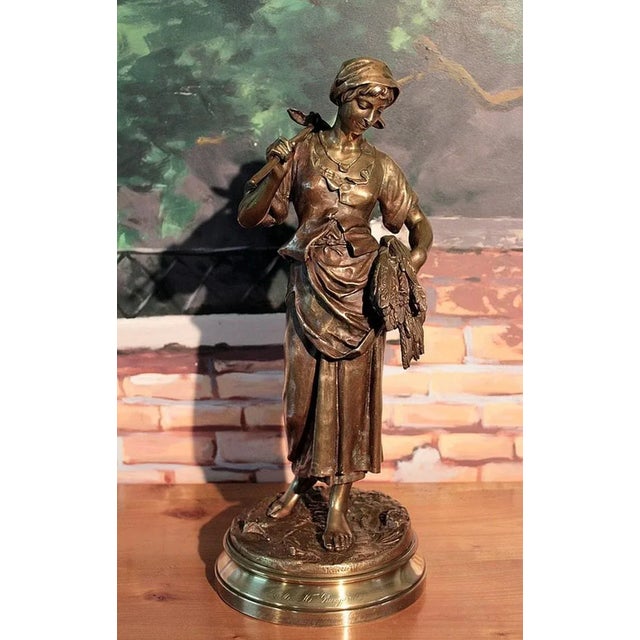 Eugène Antoine Aizelin, Glaneuse, 19th Century, Bronze For Sale - Image 11 of 12