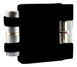 Brushed Silver Toiletry Box with Gold Applications