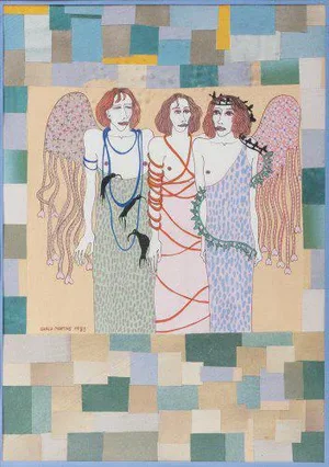 Grace Martins, Figures, Mixed Media on Cardboard