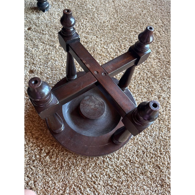 Vintage Onyx Stone Top Coffee Table With Nesting Stools For Sale - Image 11 of 12