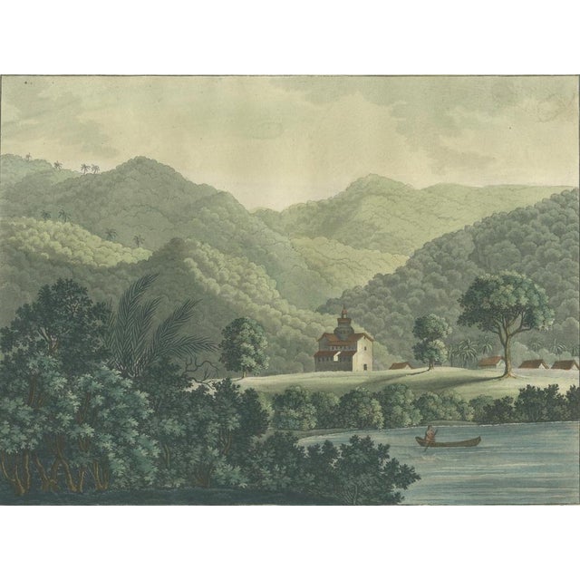 Paper After Giulio Ferrario, Brazil in Soft Greens, St. Fidelis Jesuit Mission View, Aquatint, 1821 For Sale - Image 7 of 9