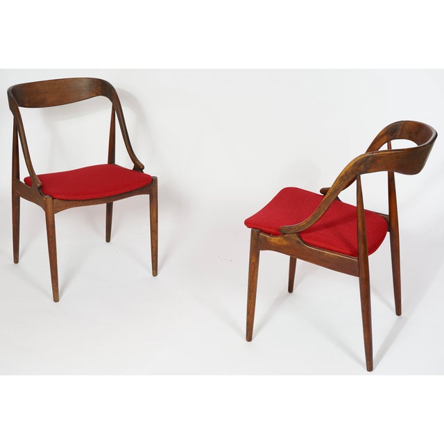 Mid Century Vintage 1960s Danish Johannes Andersen for Uldum Mobelfabrik Set of 2 Dining /Accent Chairs For Sale In Miami - Image 6 of 10