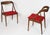 Mid Century Vintage 1960s Danish Johannes Andersen for Uldum Mobelfabrik Set of 2 Dining /Accent Chairs For Sale In Miami - Image 6 of 10