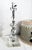 Vintage Glass Ball Lamp + Shabby Chic Shade For Sale - Image 10 of 15