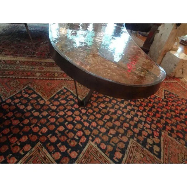 Mid-Century Modern Bronze, Resin and Shell Coffee Table For Sale - Image 9 of 13