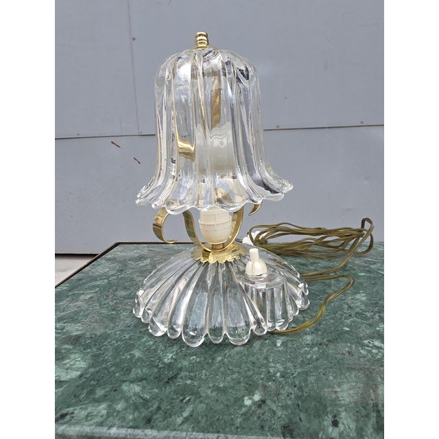 Gold Art Deco Table Lamp in Murano and Brass, 1930 For Sale - Image 8 of 8