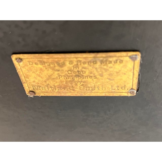 Brown Tessellated Bone and Brass Inlay Coffee Table, Maitland Smith, 1980's For Sale - Image 8 of 12