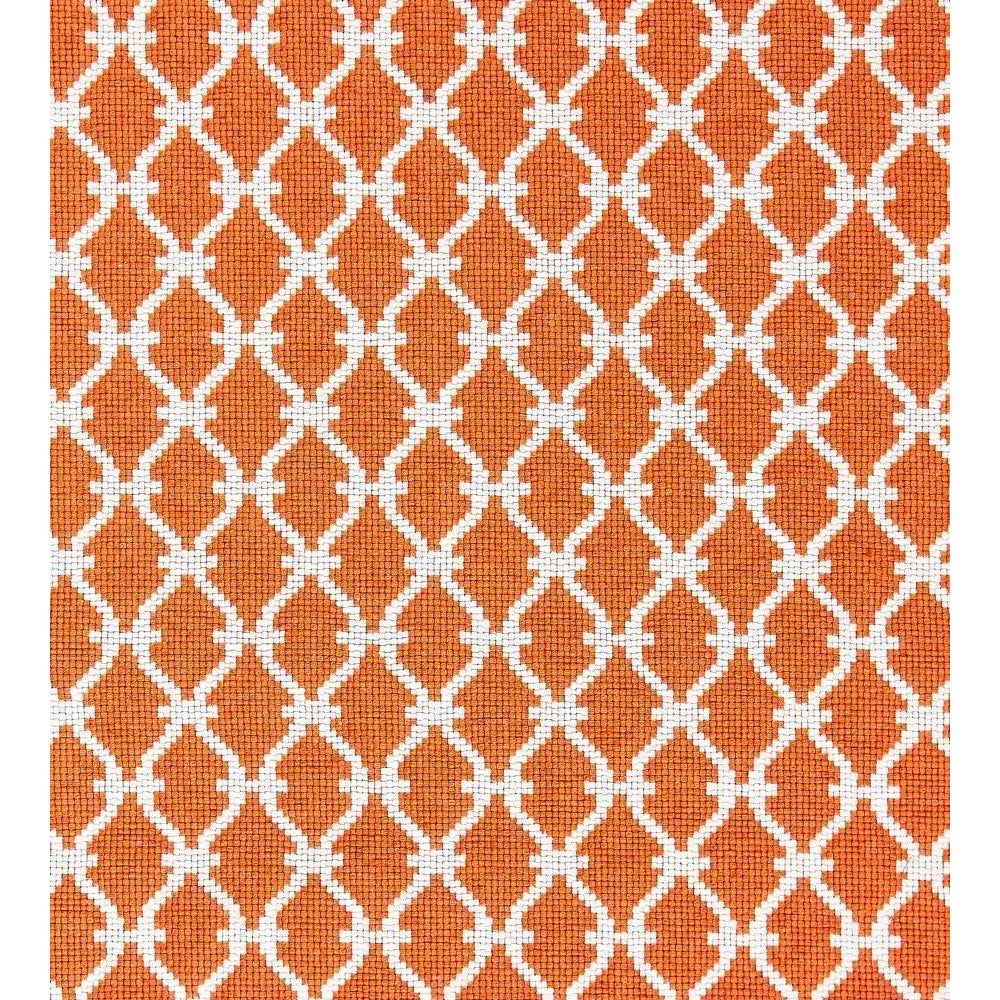 The House of Scalamandré Trellis Weave Fabric, Mandarin Chairish