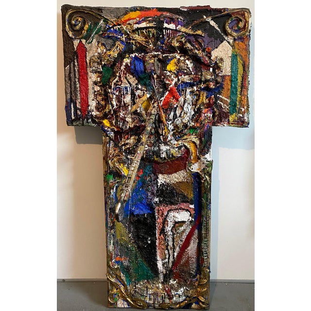 LOREN MUNK (american b. 1951) MUNKEY BUSINESS Signed and dated 'Munk 84' verso, mixed media construction with paint...