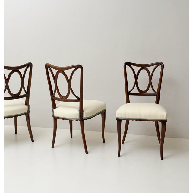 Mid-Century Modern Chairs in the style of Paolo Buffa, Italy, 1950s, Set of 6 For Sale - Image 3 of 5