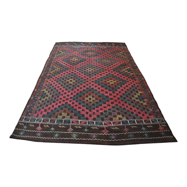 1960s Turkish Vintage Living Room Rug For Sale