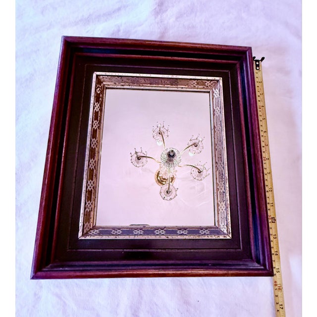 Wood Early 20th‑Century American Walnut Mirror With Gold‑Gilt Frame For Sale - Image 7 of 13