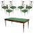 Mid-Century Italian Dining Room Table & Chairs, Set of 7 For Sale