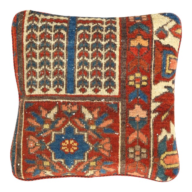 Pasargad Vintage Hand Knotted Farahan Rug Pillow For Sale
