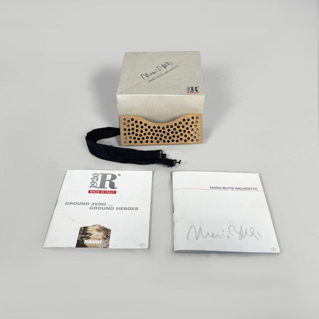 Postmodern Italian Wooden Bow Tie by Mario Botta for Riva 120, 2002 For Sale - Image 13 of 13