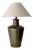 Mid-Century Modern Brass Table Lamp with Panelled Body, 1950 For Sale