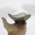 Smoke Grey Curved Triangular Mid-Century Modern Dish Ząbkowice Glass Bowl Jan Sylwester Drost Design For Sale - Image 6 of 7