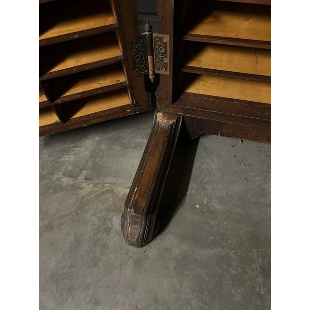 Antique 19th C. Wooton Desk Grade Burl Walnut Patent Pat For Sale - Image 18 of 18