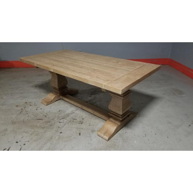 Rustic Restoration Hardware Salvaged Wood Trestle Rectangular Extension