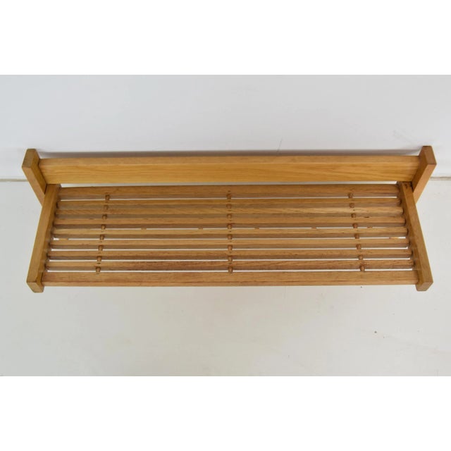 Brown Mid-Century Wall Shelf and Hook, 1970s For Sale - Image 8 of 12