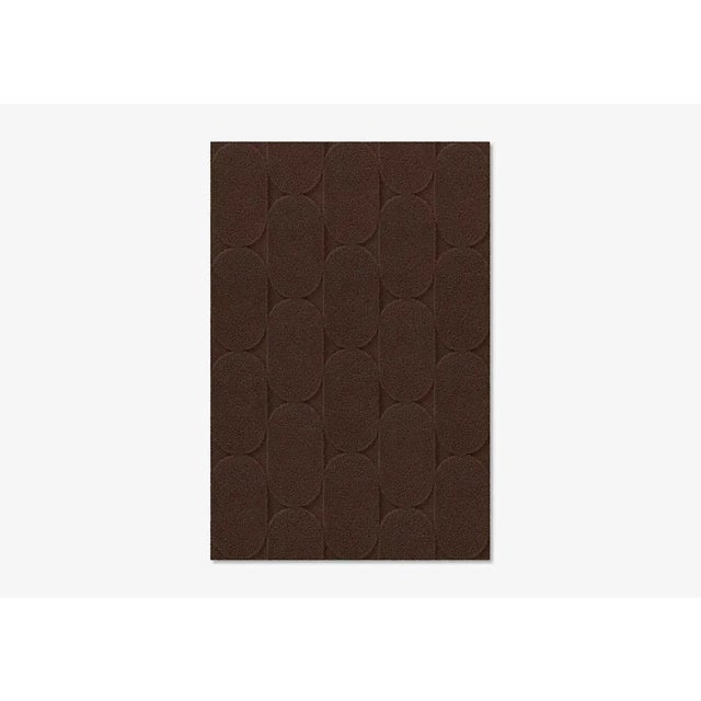 Contemporary Chocolate Oval Textured Rug from Marqqa For Sale - Image 3 of 3
