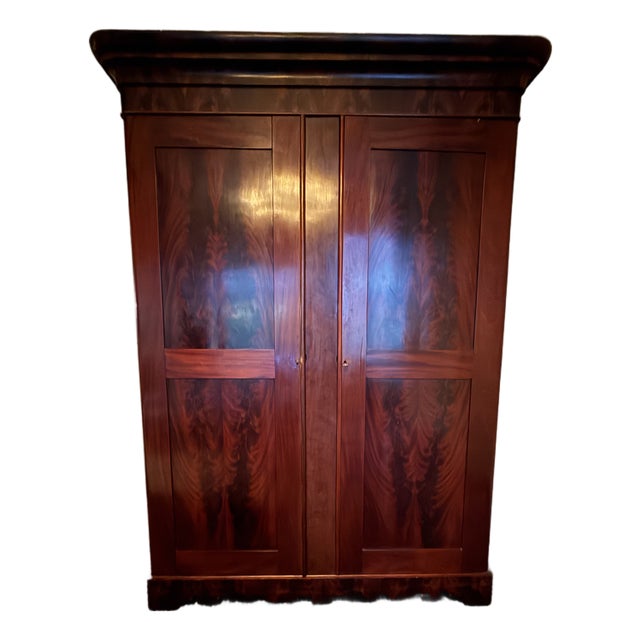 Mid 19th Century Biedermeir Wood Armoire For Sale