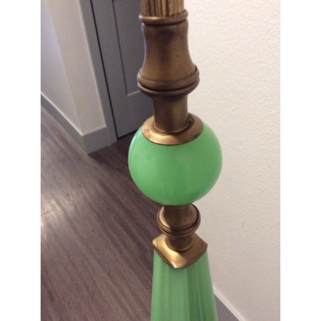 Antique 1920 1930 Art Deco Jadeite Cast Iron Floor Lamp With Shade Chairish