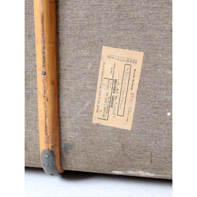 Vintage 1950s Cunard Line Steamer Trunk For Sale - Image 11 of 12