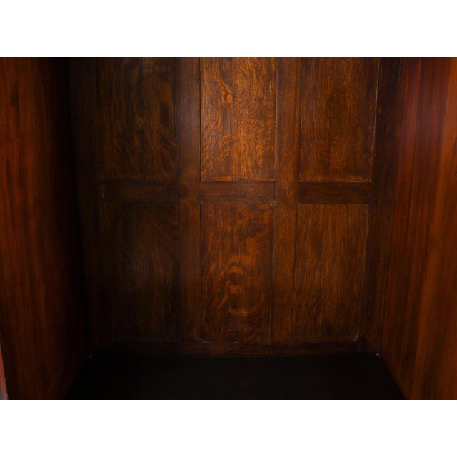 Antique English George III Revival Flame Mahogany Wardrobe, 1880 For Sale - Image 11 of 18
