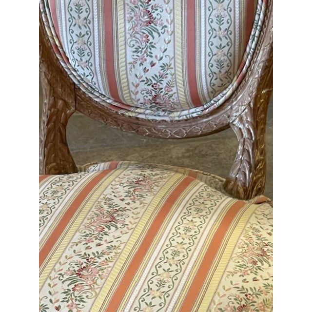 Wood Pair of French Louis XVI Giltwood Side Chairs For Sale - Image 7 of 9