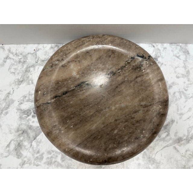 2020s Earthy Elegant Large Marble Bowl or Tray For Sale - Image 5 of 8