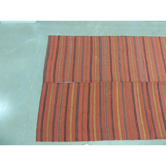 Turkish Vintage Turkish Colorful Stripes Woven Textile Panel For Sale - Image 3 of 5