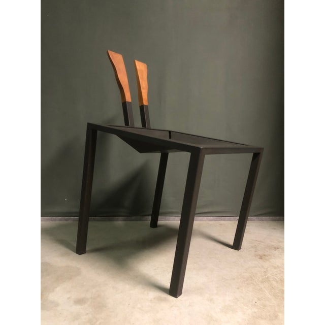 Wood Vintage Side Chair by Stanislav Kutac, 1980s For Sale - Image 7 of 7