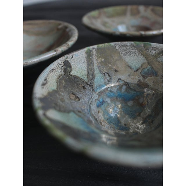 Vintage Modernist Abstract Hand-Thrown Ceramic Bowls, 1990s, Set of 3 For Sale - Image 10 of 13