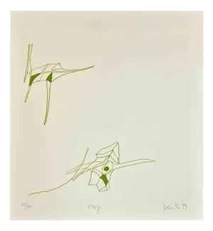 Achille Perilli, Phrases, Orafe, Etching, 1999