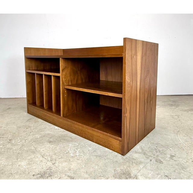 Mid Century Danish Modern Walnut Media / Stereo Cabinet / Credenza For Sale - Image 4 of 12