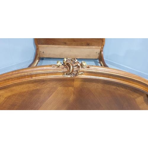 French Walnut and Parcel Gilt Bed For Sale - Image 5 of 16
