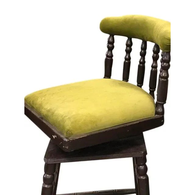 Mid-Century Modern Antique Swivel Counter Chairs With Backs, Bar Chairs For Sale - Image 3 of 8