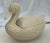 Cottage Chic White Wicker Ceramic Goose Tureen With Lid For Sale - Image 11 of 12