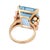 Mid 20th Century Retro 20.80 Carat Aquamarine Diamond 14k Yellow Gold Cocktail Ring, Size 7 For Sale In Los Angeles - Image 6 of 6