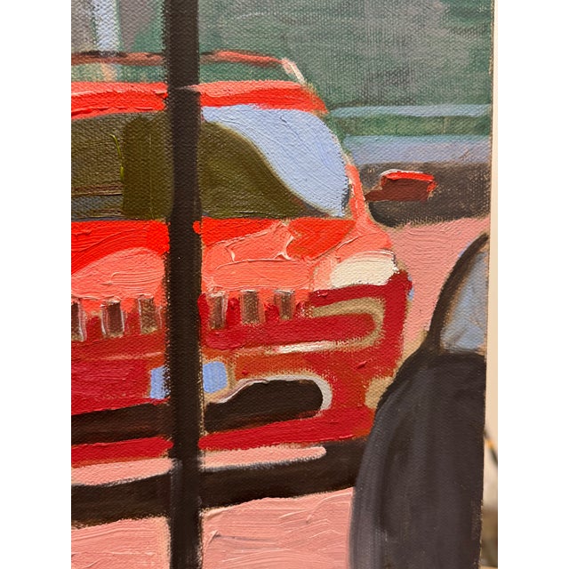 Bus on the Way Expressionism Oil Painting For Sale - Image 4 of 4