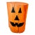 Vintage Americana Folk Art Boho Chic Wood Stump Jack-O-Lantern Low Stool - Halloween For Sale