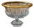 Cut Crystal Bowl on a Pedestal Base with Gilded Mount Lorraine Craftsmanship, 1950s For Sale