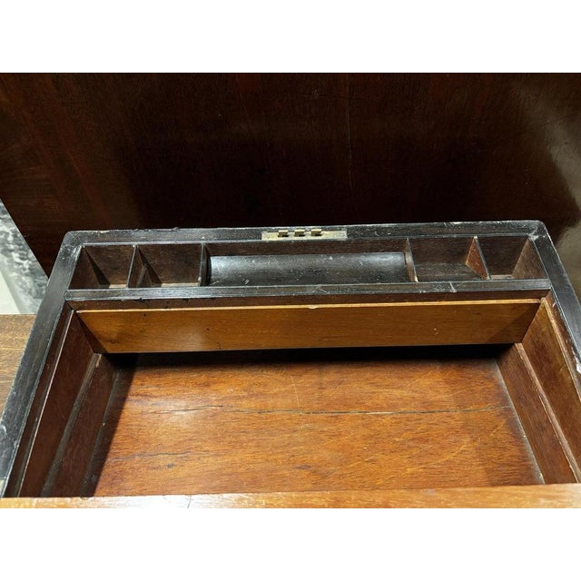 Victorian Campaign Burr Walnut Writing Box with Fitted Interior and Secret Drawers For Sale - Image 10 of 14