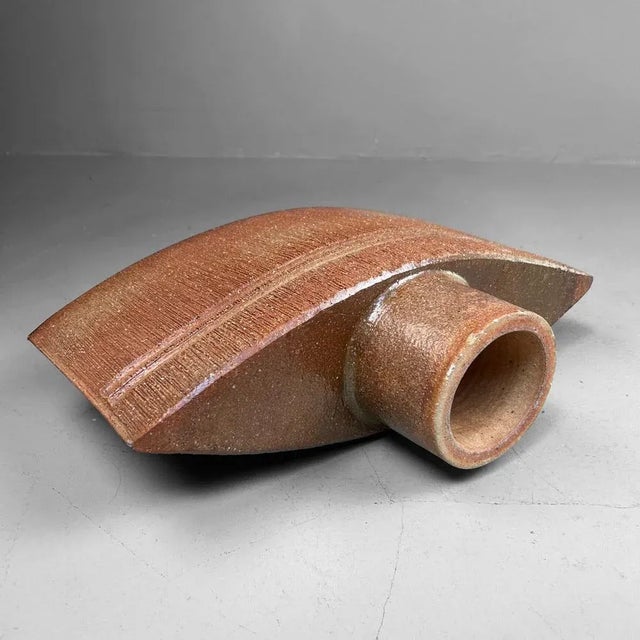 Japanese Modernist Ceramic Ikebana Vase, 1960s For Sale - Image 17 of 18