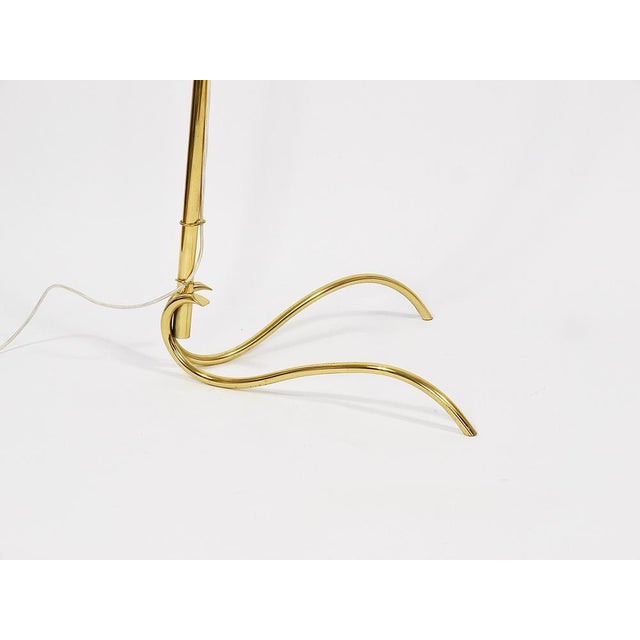 Gray Vintage Adjustable Dornstab Brass Floor Lamp by Rupert Nikoll, 1950s For Sale - Image 8 of 18