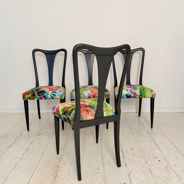 Vintage Italian Dining Chairs by Osvaldo Borsani, 1940s, Set of 6 For Sale - Image 9 of 12