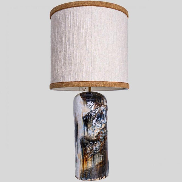 Blue Large Table Lamp attributed to Jeppe Hagendorn, Denmark, 1960s For Sale - Image 8 of 9