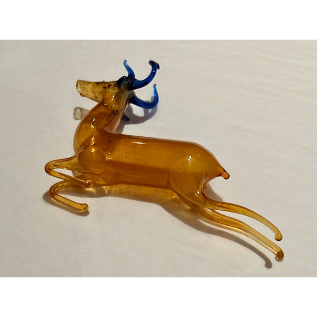 1920s Rare Antique German Bimini Mercury Glass Reindeer Ornament For Sale - Image 5 of 5